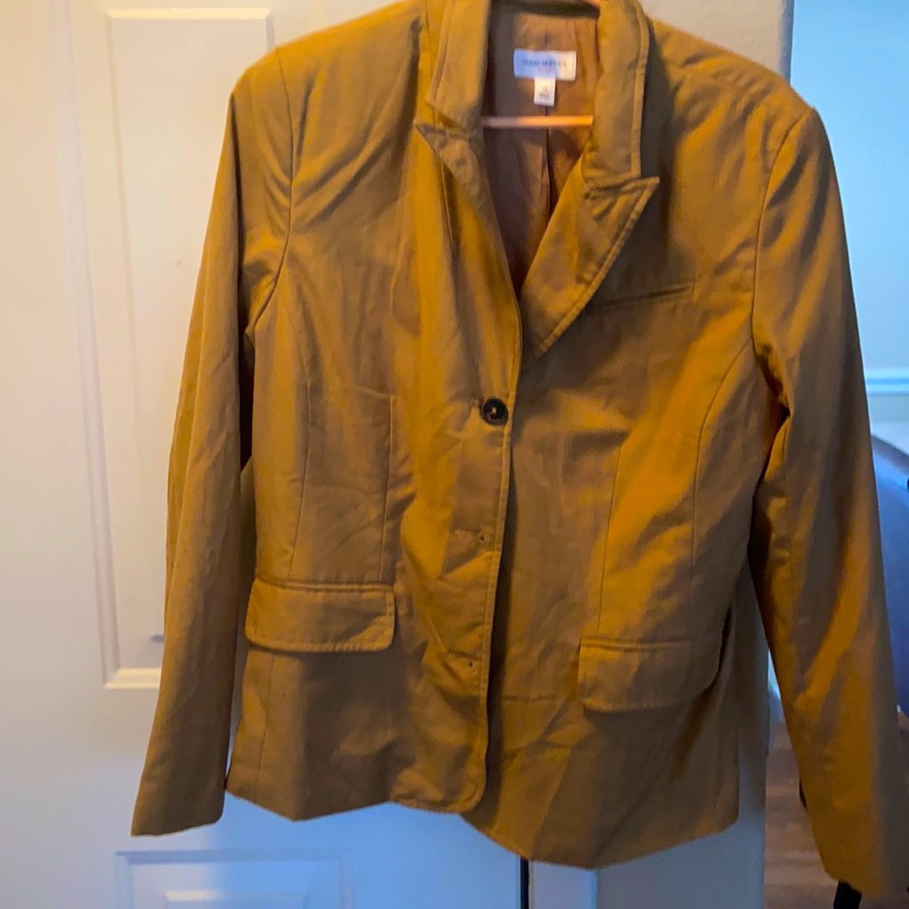 Tan Isaac Mizrahi suit from Target